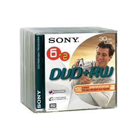 Sony 8cm DVD+RW 6x2 Jewel Case