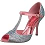 Bordello By Pleaser Women's Violet-01R T Strap Peep Toe Pump