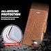 iPhone 8 Case, iPhone 7 Case, WWW [Crocodile Pattern] Premium PU Leather Wallet Case Flip Phone Case Cover with Card Slots for iPhone 7/8 Brown