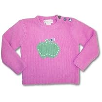 Hartstrings Infant Girl Pink Pullover Sweater ~ Green Apple SIZE 12 months