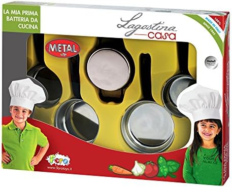 Pretend Play Toy Kitchen Products: Lagostina Toy Cookware &amp; Dining Set, made in Italy by Faro