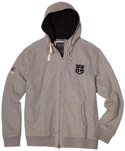 Nautica Men's Full Zip Hoodie,ash Heather,x-large 