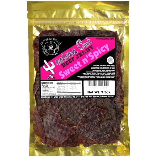 Buffalo Bills 3.5oz Sweet n' Spicy Western Cut Resealable Beef Jerky Pack by Choo Choo R Snacks, Inc.