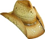 Western Cowgirl Hat with Glass Beads by Dorfman Pacific