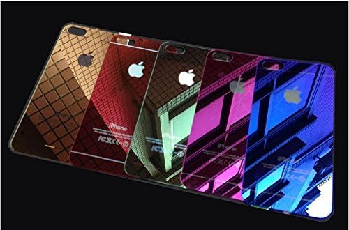 TOPMILL® Front Back Mirror Effect Color Tempered Glass Screen Protector for Iphone 6 Plus 5.5inch(Front and back)(Purple)