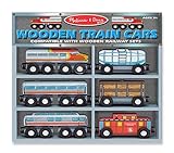 Melissa & Doug Wooden Train Cars Set
