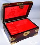 Oriental Jewelry Box with Jade Carving