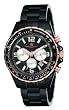 Charles-Hubert Paris Black Ion-Plated Stainless Steel Chronograph Watch 3891-B