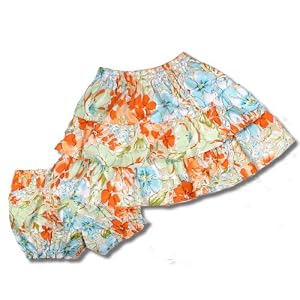 Buy Baby and Toddlers Girls Wildflowers Skirt and matching Undie by Daffodil Girls