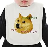 Doge Such Style ネクタイを有する有機ビブ Medium