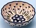 Polish Pottery Scalloped Bowl 1 1/2 H x 4 1/2 Diameter