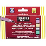 Sargent Art 22-1507 Liquid Metals Fine-Point Metallic Markers, 6 Count