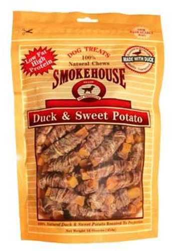Childrens Toyshop  Pet Supplies : SmokeHouse 84258 Duck & Sweet Potato Dog Treats 16oz Reseal Bag