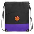 Clemson Drawstring Bag Backpack Purple Clemson Tigers Draw String Cinch Back Pack - For Boys Girls Students or Adults
