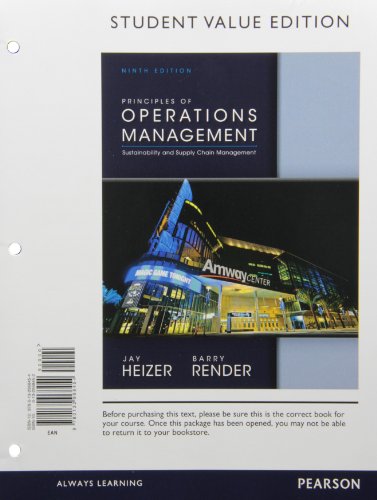 principles of operations management student value edition plus new myomlab with pearson etext access card