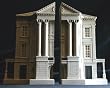 Mozart Theatre in Prague Architectural Model and Split Pair of Bookends By Timothy Richards