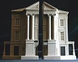 Mozart Theatre in Prague Architectural Model and Split Pair of Bookends By Timothy Richards