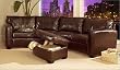 Jade Leather Sectional Sofa By Coaster Furniture With Silver Shipping