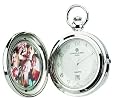 Charles-Hubert, Paris Chrome Swiss Parts Quartz Pocket Watch #3851 w/ Photo Insert
