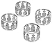 Ginkgo Pineapple Pewter Napkin Rings, Set of 4