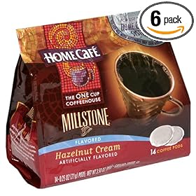 Millstone Home Cafe Coffee Pods, Hazelnut Cream, 14-Count Packages (Pack of 6)