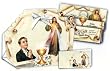 12 First Communion Bomboneiras, Thank You Cards, and Invitations with Envelopes, in Spanish (Made in Italy) - Boy and Divine Mercy