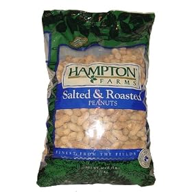 Hampton Farms Salted & Roasted In-shell Peanuts * Large Bag * Net Wt. 80 Oz (5 Lbs.)