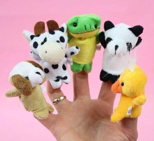 Woodi 10pcs Velvet Animal Style Finger Puppets Set, We Ship with FBA and Delivered Within Three Days! Do Not Order From China Seller Which Would Take You a Month to Get