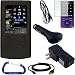 Extreme Travel Car Combo Pack: Black Silicone Skin Case Cover, USB Cable, USB Car Charger, USB Wall / Travel Charger, Screen Protector, 3.5mm to 3.5mm Auxiliary Stereo Cable, and Free Carabiner Key Chain for the Sony Walkman S Series (NWZ-E344, NWZ-E345) MP3 Player