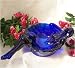 Cobalt Blue Glass Woman Soap/Coin Dish