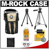 M-ROCK 647 Niagara Camera Case (Black/Sand/Sage) + Tripod + Accessory Kit for Point & Shoot Digital Cameras
