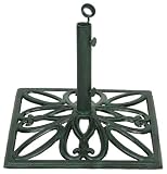 Astonica Square Fleurs-De-Lis Design  Umbrella Stand - Verdigris