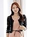 Modekini Women's Long Sleeves Sheer Floral Lace Pearl Cover Up Shrug