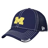 New Era Michigan Wolverines Navy Blue Neo 39THIRTY Stretch Fit Hat