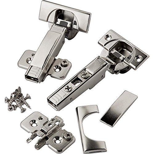 Half Overlay Blum 110 deg Soft-Close BLUMotion Clip Top Frameless Hinges, Pair