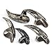 World Pride Antique Retro Black Pattern Punk Crystal Paved Fingertip Finger Claw Ring Set, Set of 5pcs