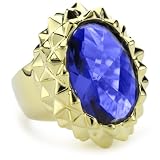Beyond Rings Stoned Rocker Ring Blue Crystal G