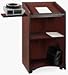 Office Products : Presidential Floor Lectern w/Shelf, Mahogany Black (VRT50090)