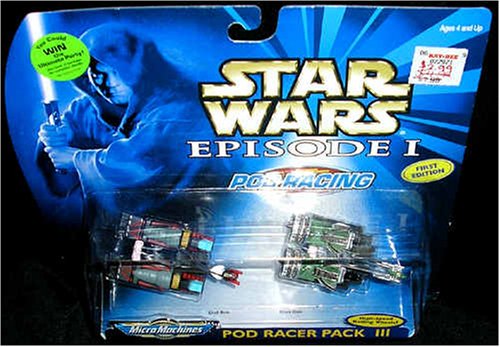 Star Wars Micro Machines Episode 1 Pod Racer Pack III - Dud Bolt and Mars Guo's Pod Racers