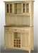 Home Styles Large Buffet with Stainless Steel Top and 2-Glass Door Hutch