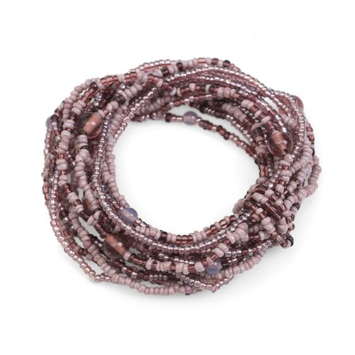 Glass Beads and Elastic Purple Bracelet Gathering Hope Bracelet [Purple] -Fair Trade Gifts