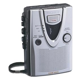 TCM 400DV Handheld Standard Cassette Recorder with Clear Voice Sound System by Sony
