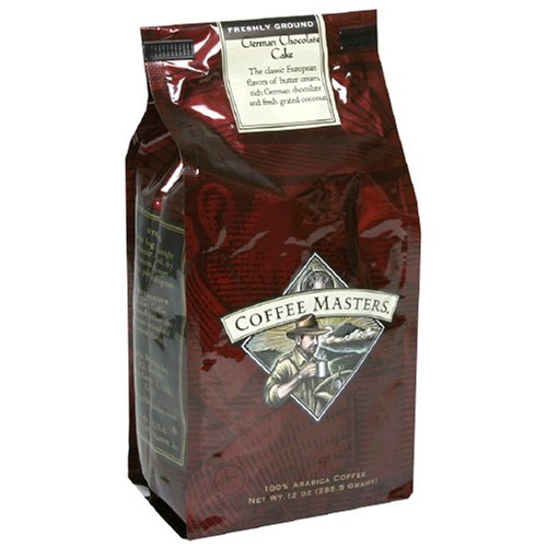 Coffee Masters Flavored Coffee, German Chocolate Cake, Ground, 12-Ounce Valve Bag, (Pack... by Coffee Masters