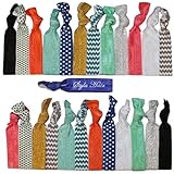 Premium No Crease Ribbon Hair Ties - No Damage or Tug Creaseless Elastic Ponytail Holders - Hairbands Hair Accessories By Styla Hair™ (25-pack Exactly As Pictured)