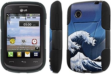 NakedShield LG 306G LG 305C Waves of Anger T Armor Tough Shock Proof KickStand Phone Case