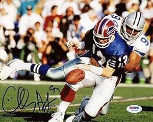 Charles Haley Signed Picture - 8x10 Vs Kelly - PSA/DNA Certified - Autographed NFL Photos