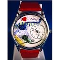 Whimsical Watches Unisex Crochet Silver Watch Watch S0440005