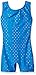 Danskin Big Girls' Gymnastics Unitard, Blue Rainbow Dots, Medium (8/10)