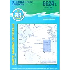 Carte marine : Lisbonne � Freetowm