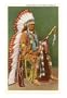 Osage Indian in Full Dress, Oklahoma Art Poster Print, 13x18